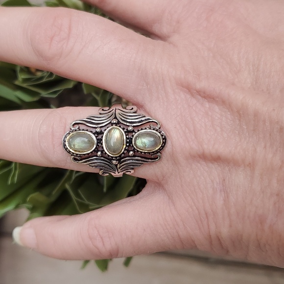 New Labradorite 925 Silver Ring. - Picture 9 of 16